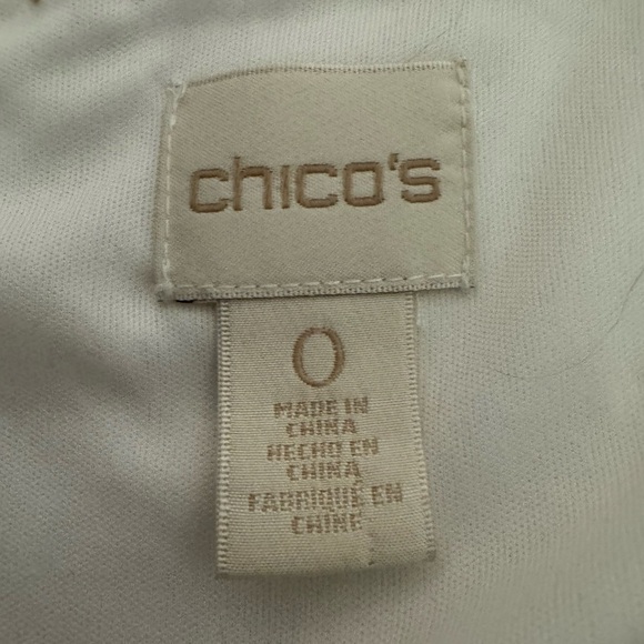 Chico’s maxi dress. White w/crochet trim, lined skirt size 0 equivalent to Small - Picture 6 of 10